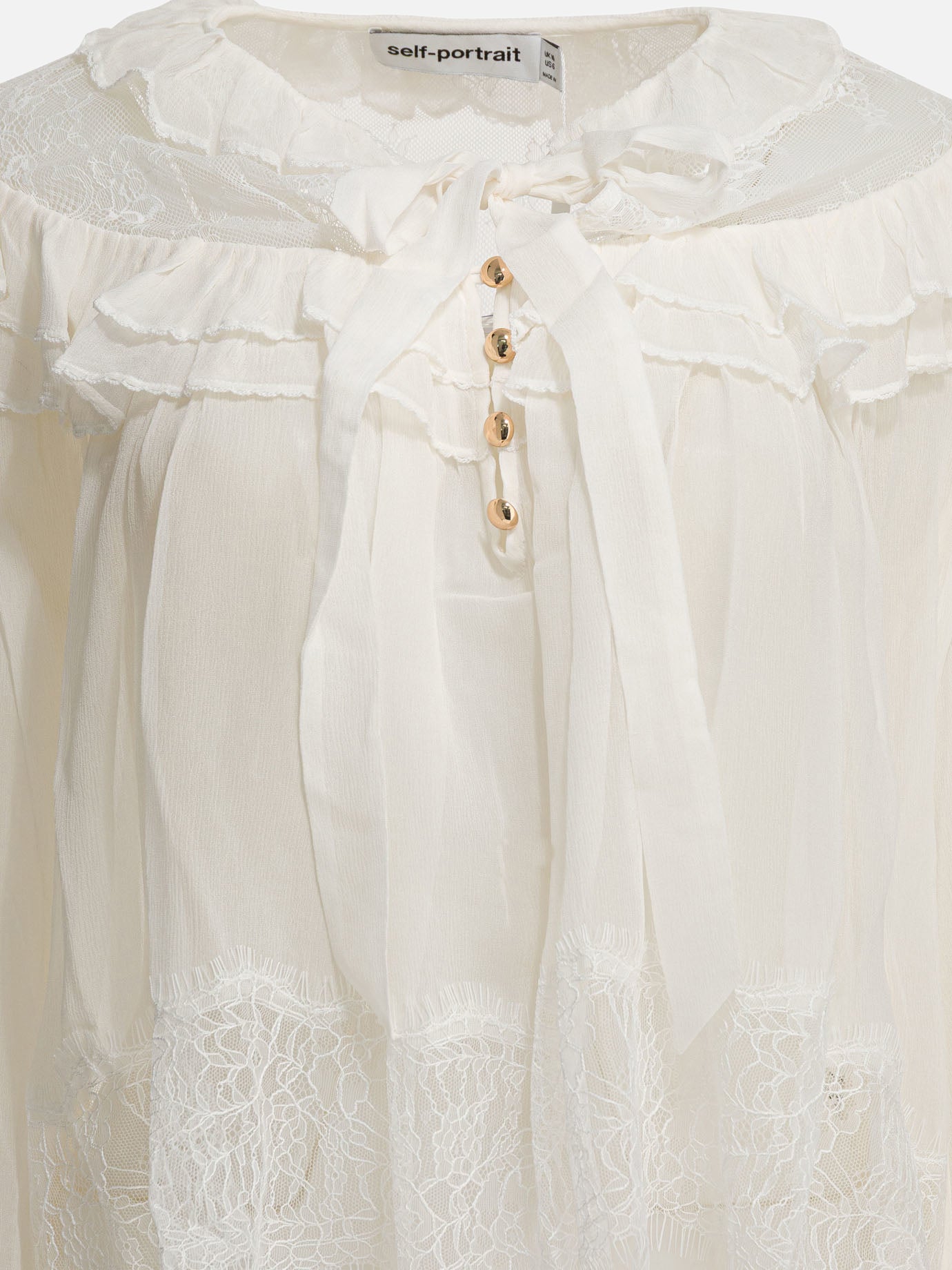 Bluse Solid colour  Bianco - Self-portrait Donna | PDP | VIETTI Online Store | Zoom-Modal_3
