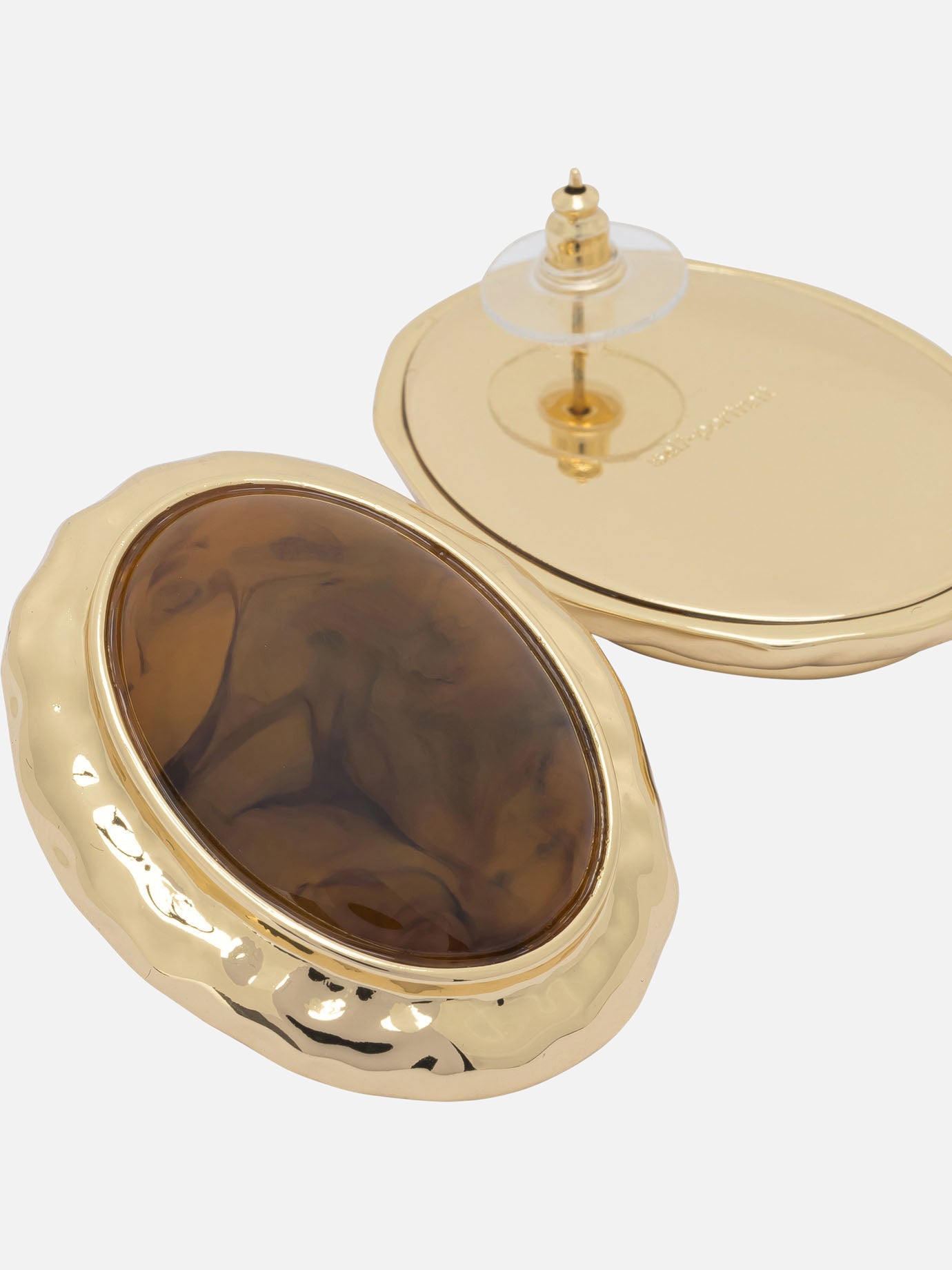 Earrings 100% brass  Brown - Self-portrait Women | PDP | VIETTI Online Store | thumbnail_2