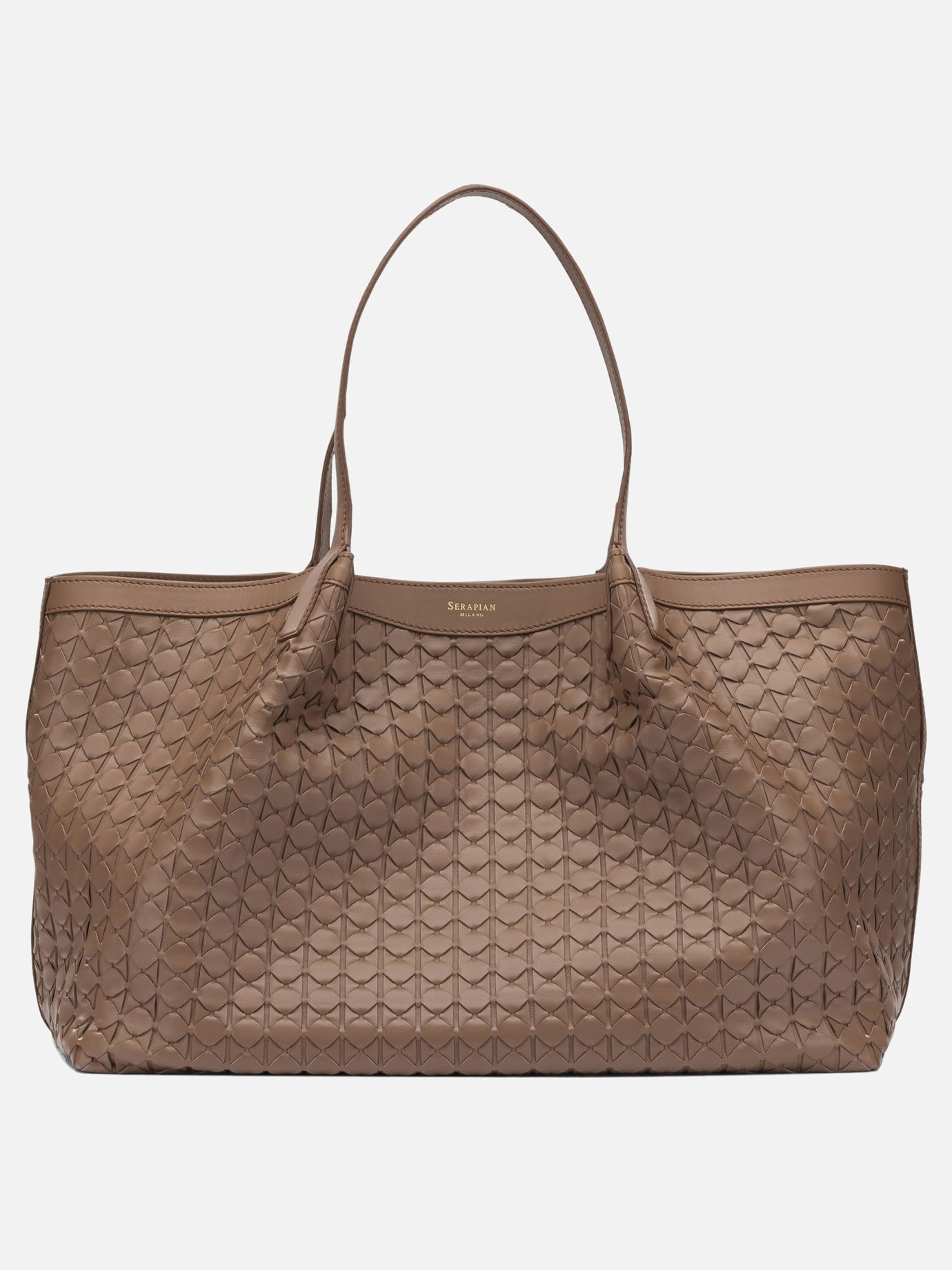 Large bags 100% nappa leather  Brown - Serapian Women | PDP | VIETTI Online Store | Zoom-Modal
