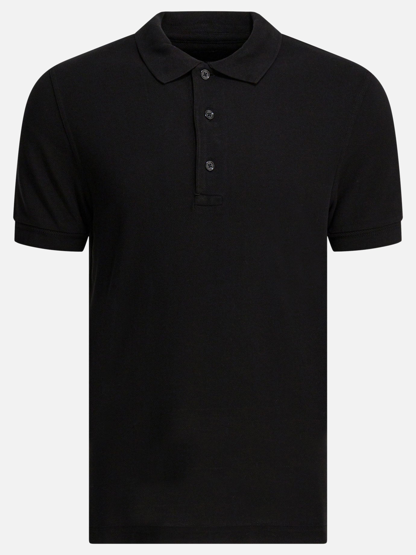 Polo con bottoni Solid colour  Nero - Tom Ford Uomo | PDP | VIETTI Online Store | Zoom-Modal
