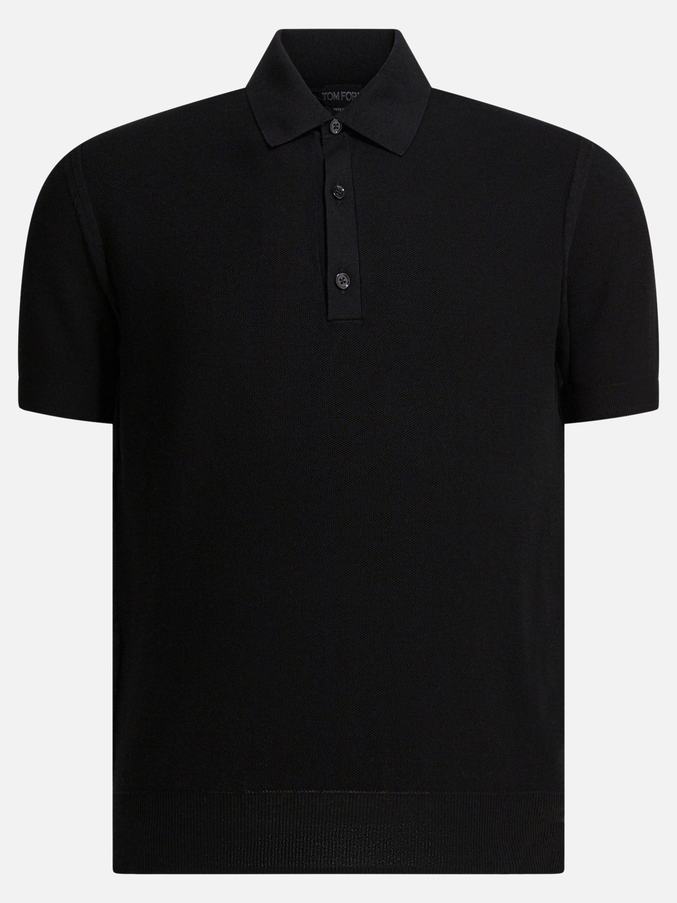 Polo shirts with buttons Solid colour  Black - Tom Ford Men | PDP | VIETTI Online Store | Zoom-Modal
