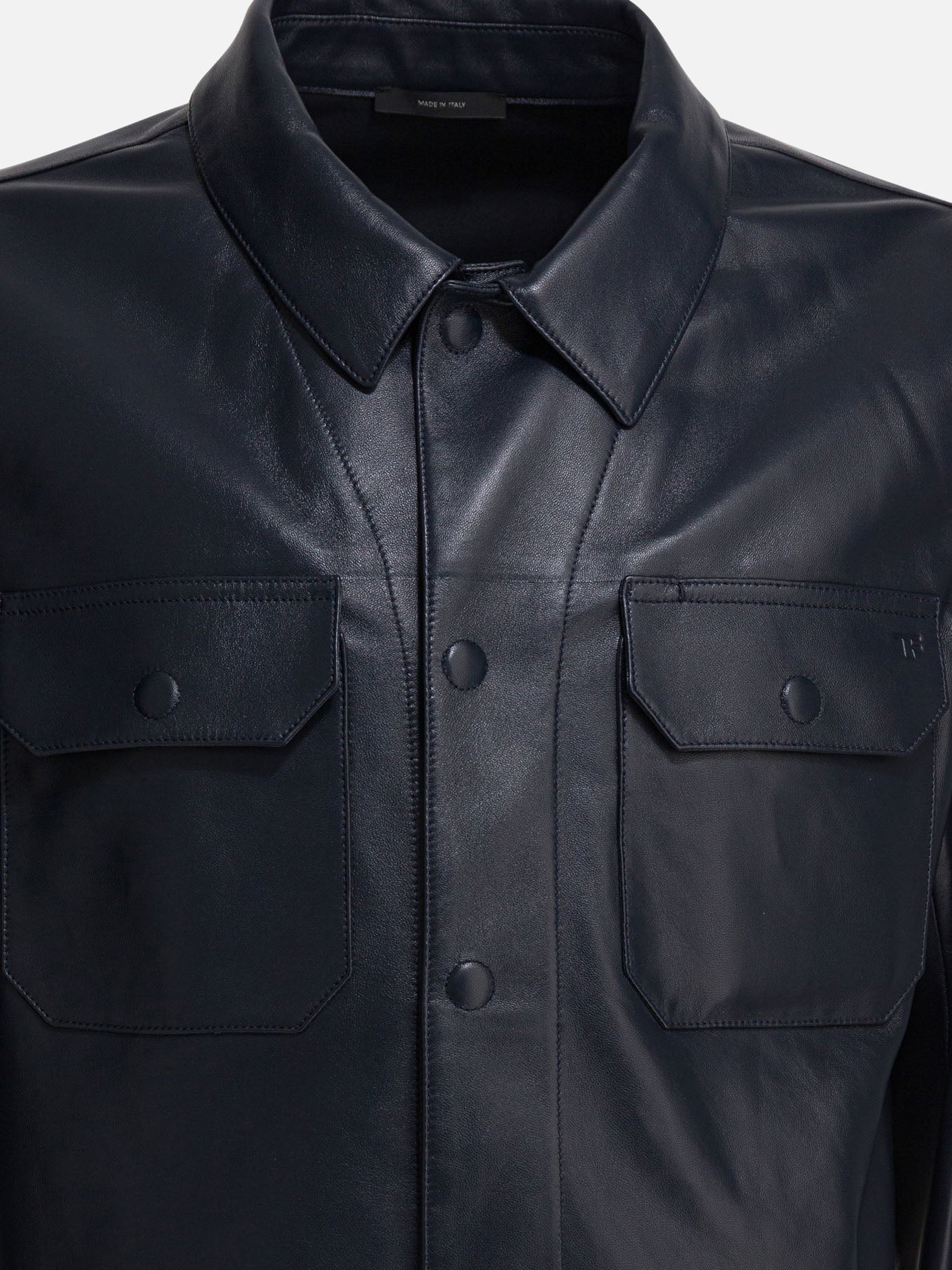 Leather jackets Solid colour  Blue - Tom Ford Men | PDP | VIETTI Online Store | Zoom-Modal_3

