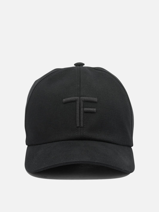 Baseball caps 100% cotton - Other fabric: 100% calf leather  Black - Tom Ford Men | PDP | VIETTI Online Store 
