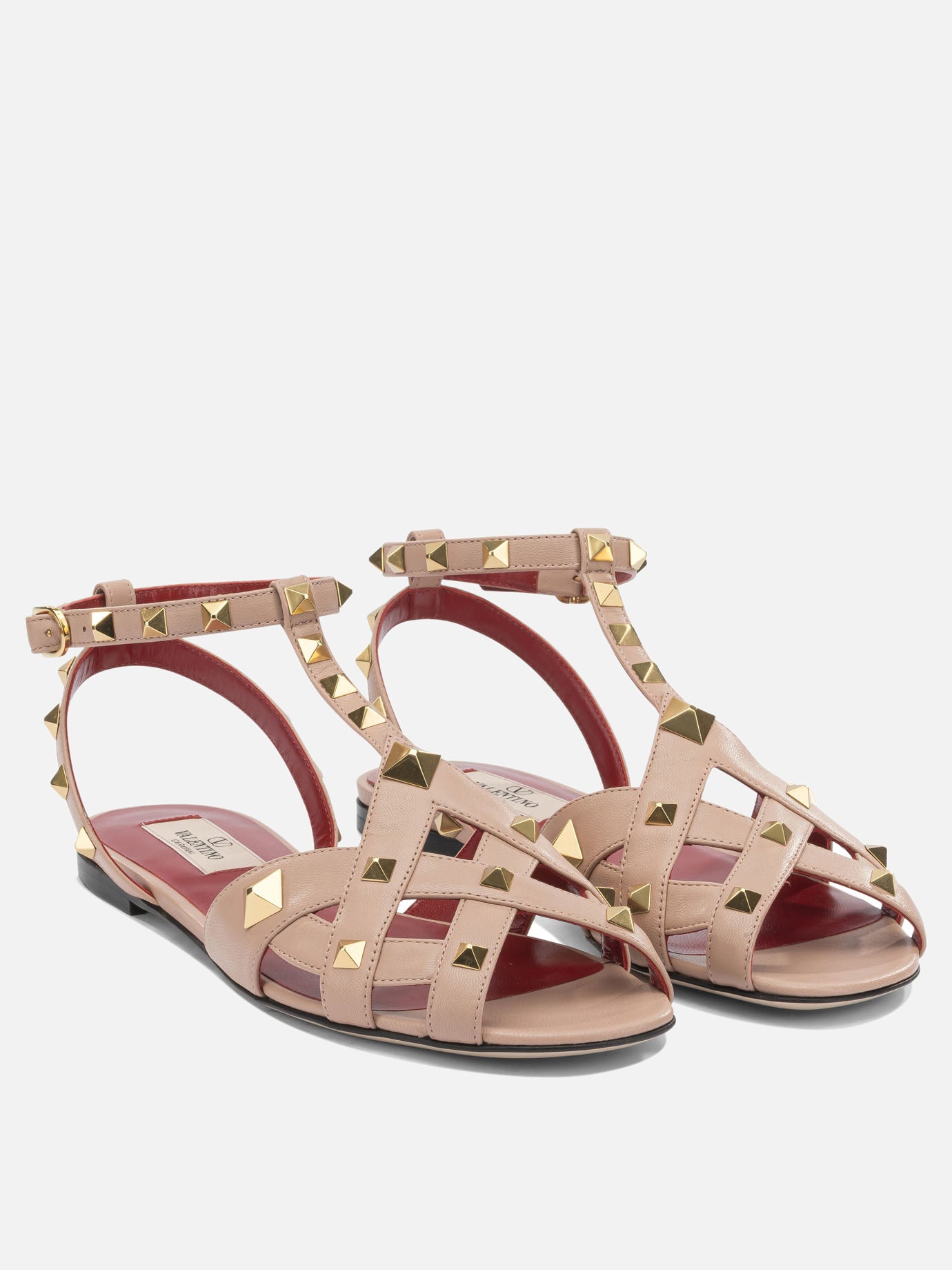 Flat sandals 100% leather  Pink - Valentino Garavani Women | PDP | VIETTI Online Store | Zoom-Modal_2
