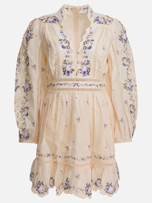 Mini dresses Floral  Yellow - Zimmermann Women | PLP | VIETTI Online Store 
