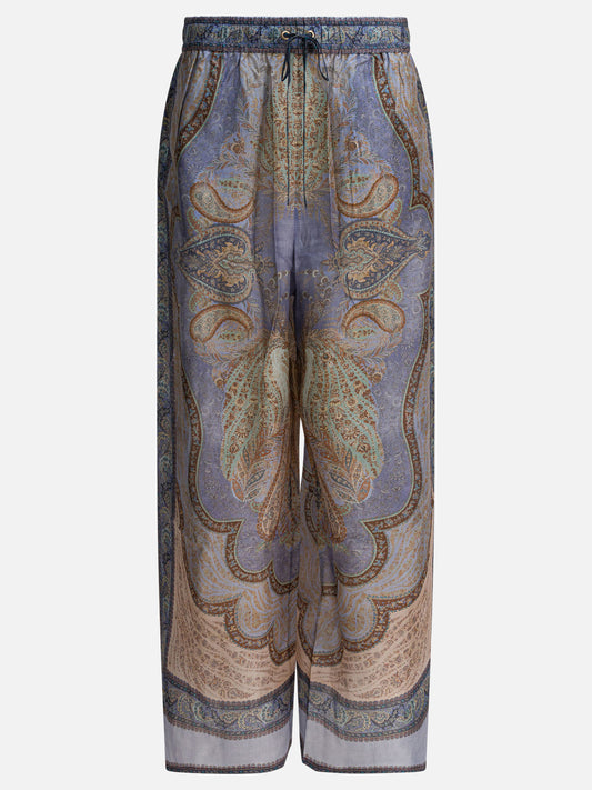 Pantaloni casual Paisley  Azzurro - Zimmermann Donna | PDP | VIETTI Online Store 

