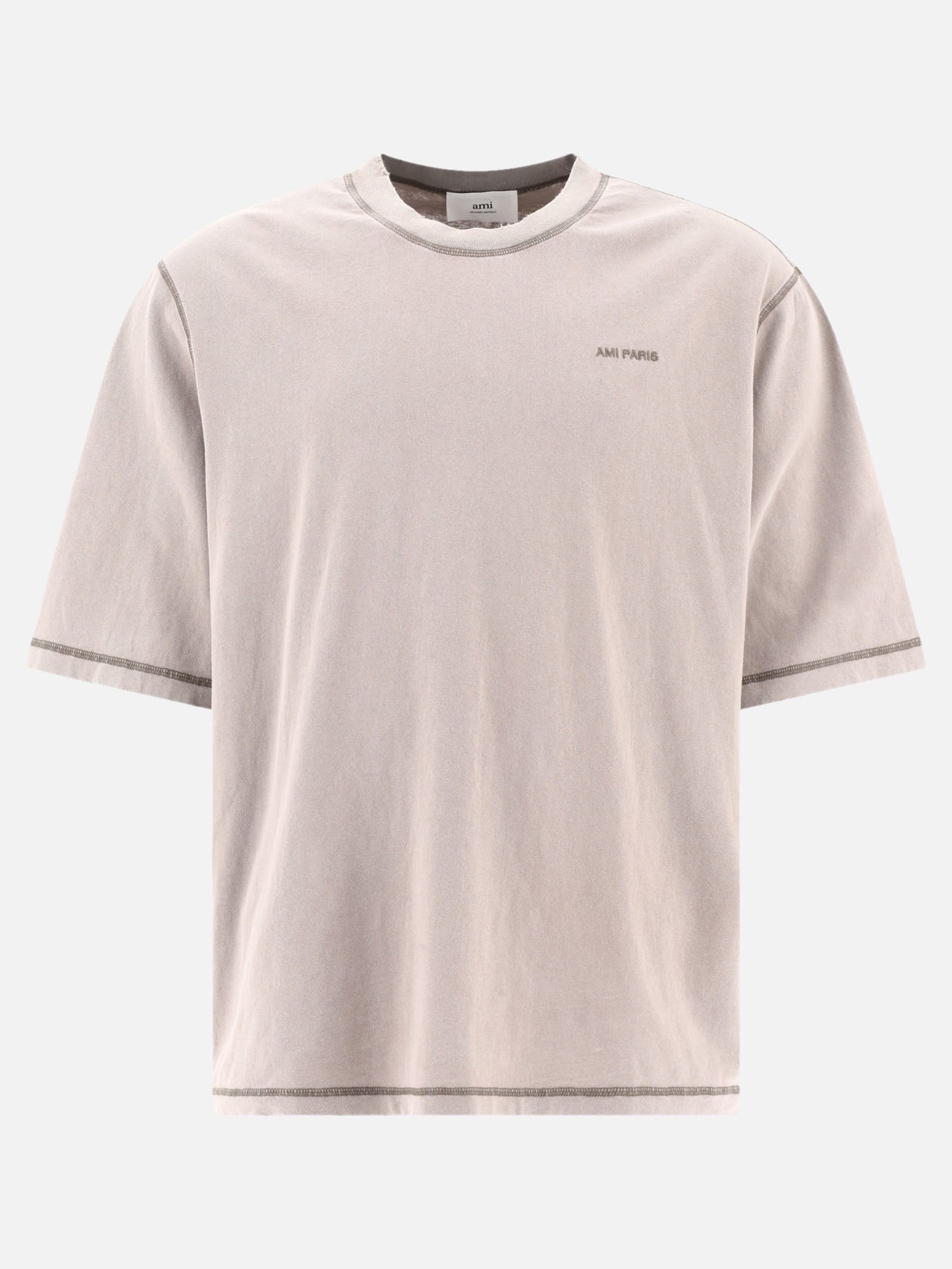 Crewneck t-shirts 100% cotton  Beige - Ami Paris Men | PDP | VIETTI Online Store | thumbnail