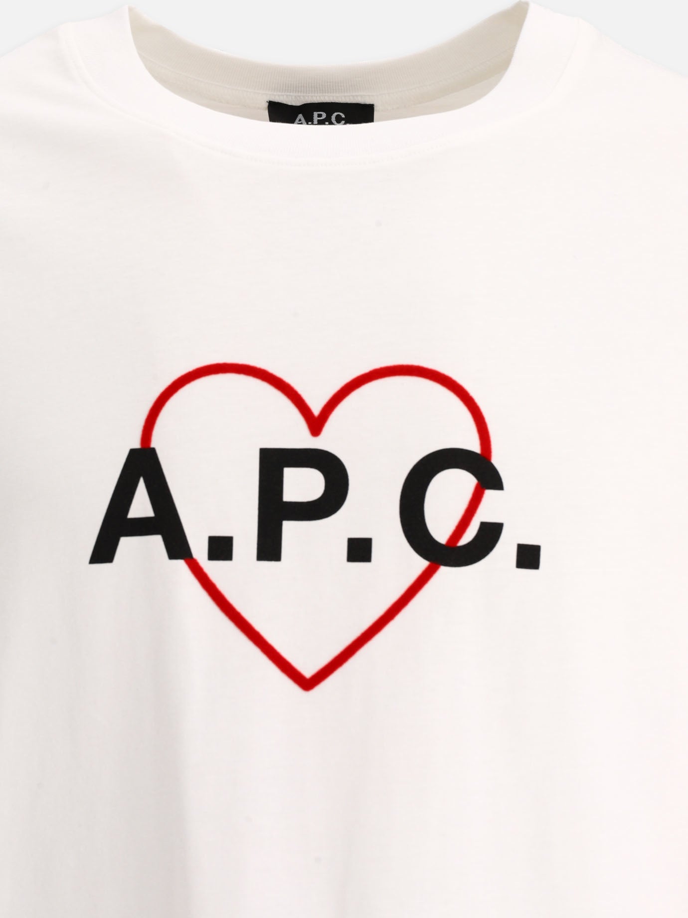 Crewneck t-shirts 100% cotone organico  White - A.P.C. Men | PDP | VIETTI Online Store | thumbnail_3