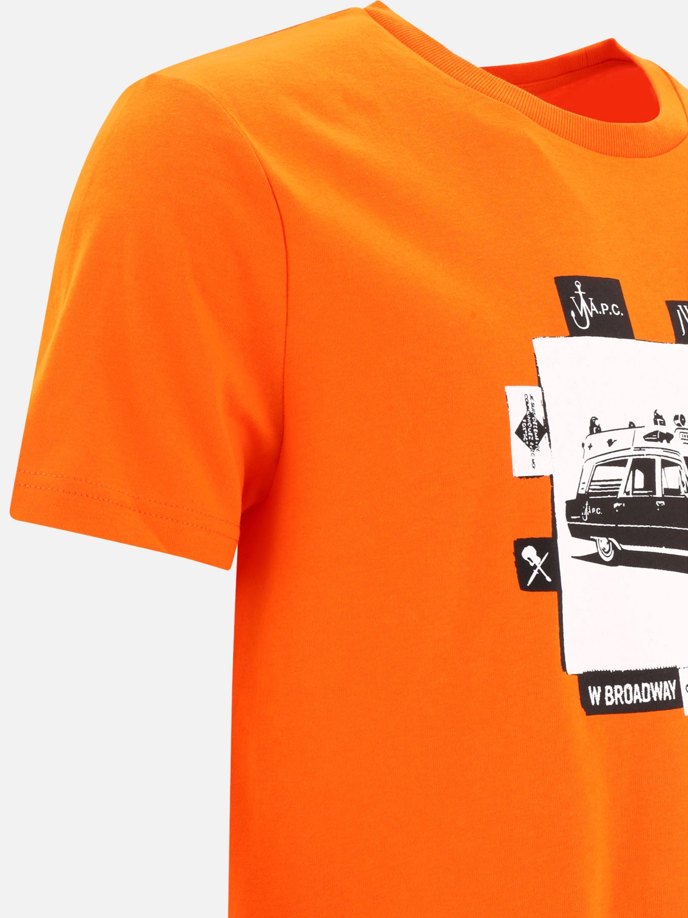 Crewneck t-shirts 100% cotton  Orange - A.P.C. Men | PDP | VIETTI Online Store | Zoom-Modal_4
