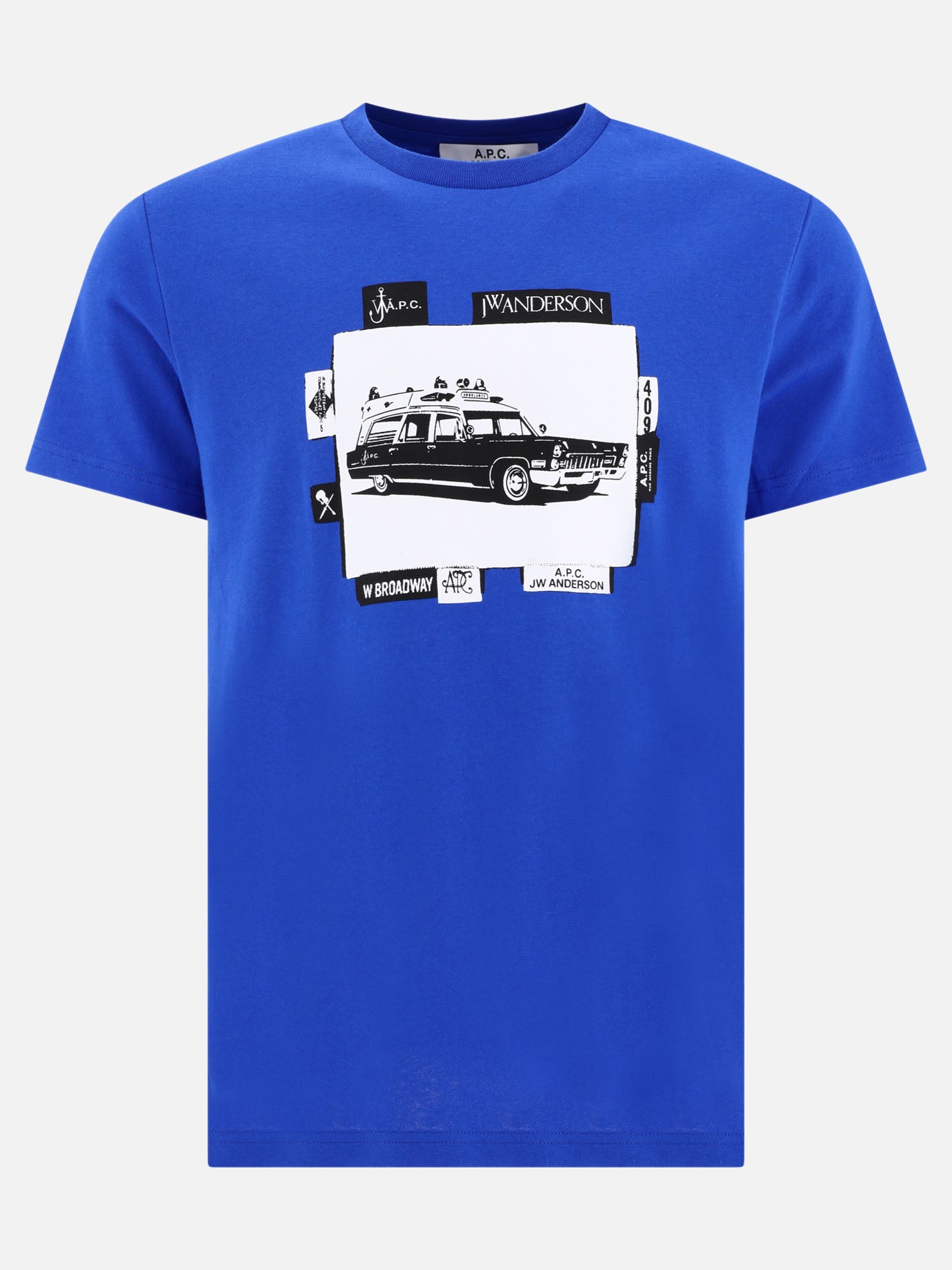 Crewneck t-shirts 100% cotton  Blue - A.P.C. Men | PDP | VIETTI Online Store | thumbnail