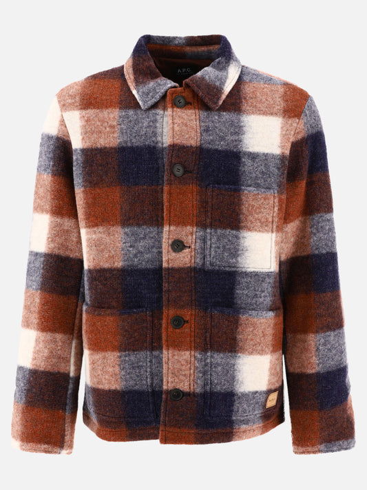 Giacche overshirt 57% lana 43% poliestere  Marrone - A.P.C. Uomo | PLP | VIETTI Online Store 
