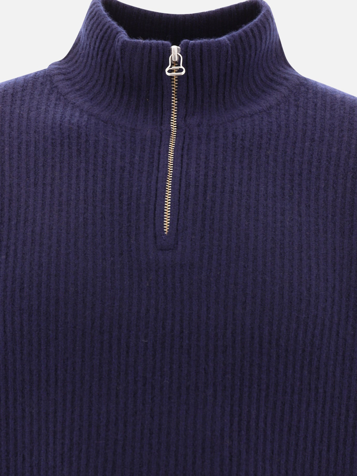 Half zip sweaters 100% lana merino  Blue - A.P.C. Men | PDP | VIETTI Online Store | thumbnail_3