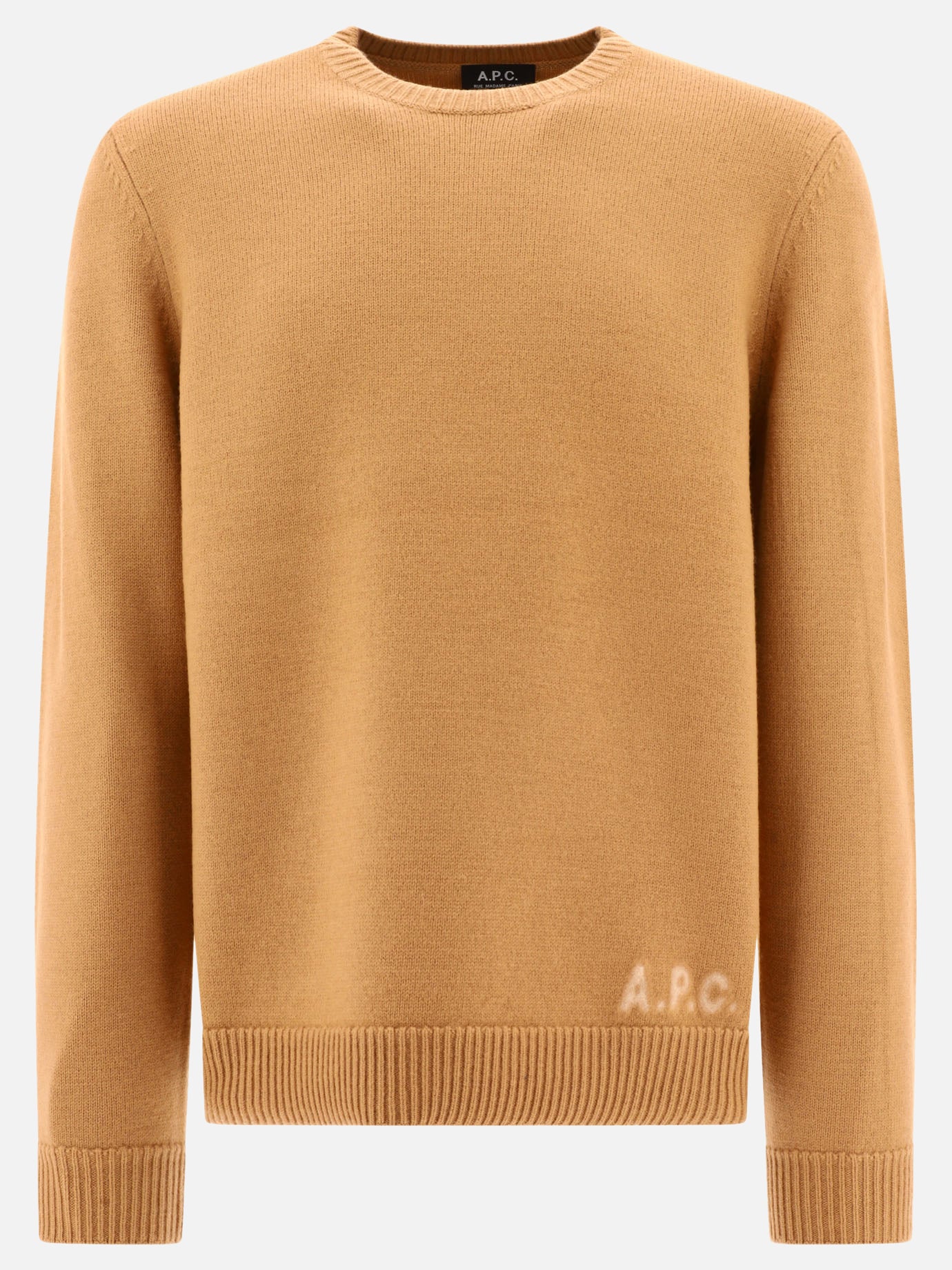 Crewneck sweaters 100% lana merino  Beige - A.P.C. Men | PDP | VIETTI Online Store | thumbnail