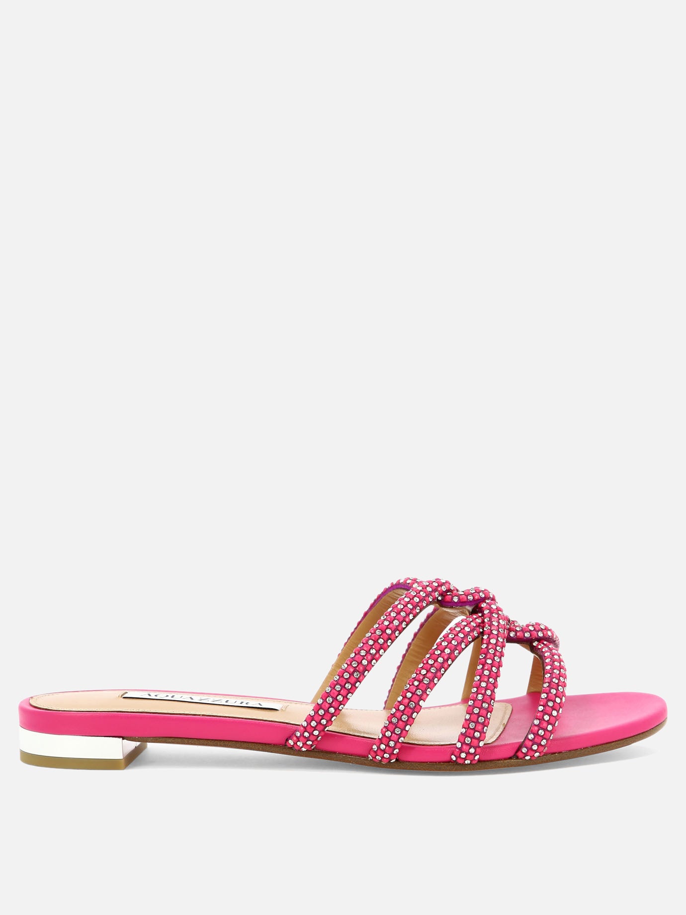 Flat sandals 100% pelle - 100% cuoio  Fuchsia - Aquazzura Women | PDP | VIETTI Online Store | thumbnail