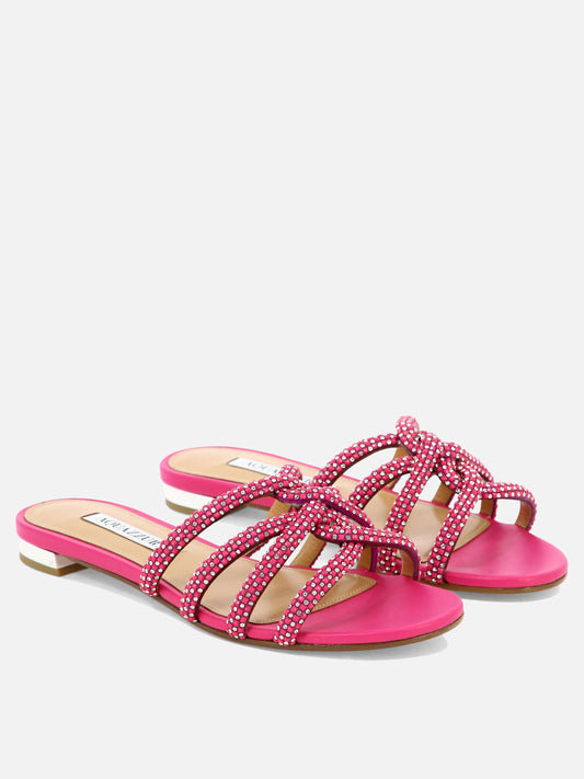 Flat sandals 100% pelle - 100% cuoio  Fuchsia - Aquazzura Women | PLP | VIETTI Online Store | 2
