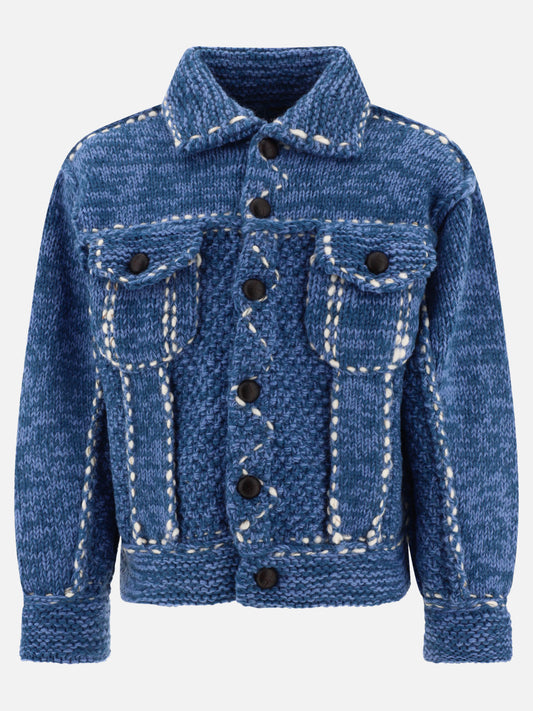 Giacche overshirt 100% wool  Azzurro - KAPITAL Uomo | PLP | VIETTI Online Store 

