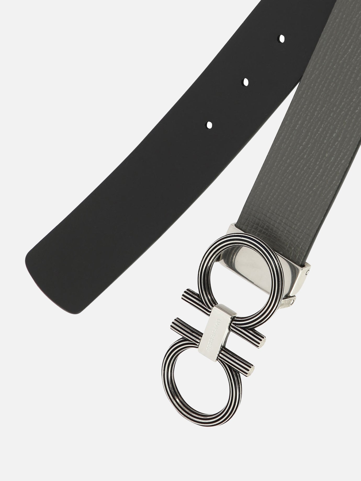 Leather belts 0764849  Grey - Ferragamo Men | PDP | VIETTI Online Store | thumbnail_3