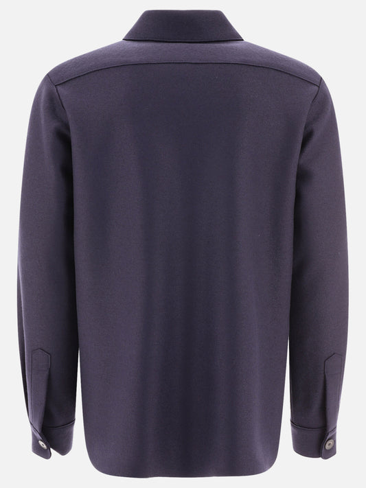 Giacche overshirt 100% virgin wool  Blu - Harris Wharf London Uomo | PLP | VIETTI Online Store | 2
