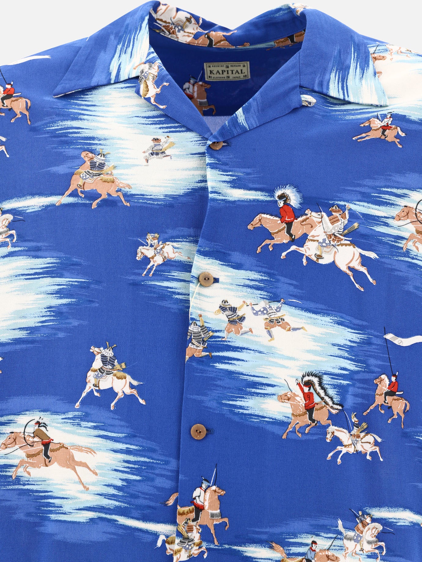 Casual shirts 100% rayon  Blue - KAPITAL Men | PDP | VIETTI Online Store | thumbnail_3