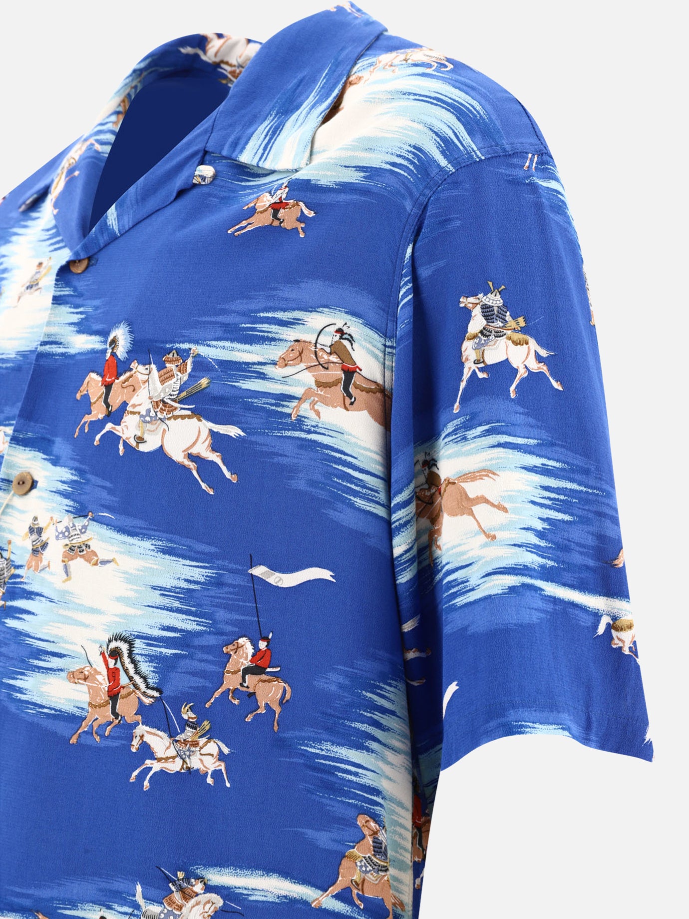 Casual shirts 100% rayon  Blue - KAPITAL Men | PDP | VIETTI Online Store | thumbnail_4