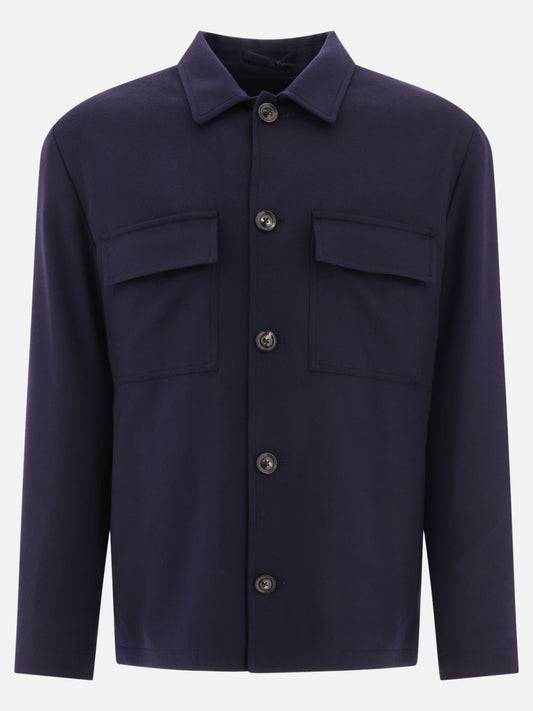 Giacche overshirt 94% wool 6% cashmere  Blu - Lardini Uomo | PLP | VIETTI Online Store 
