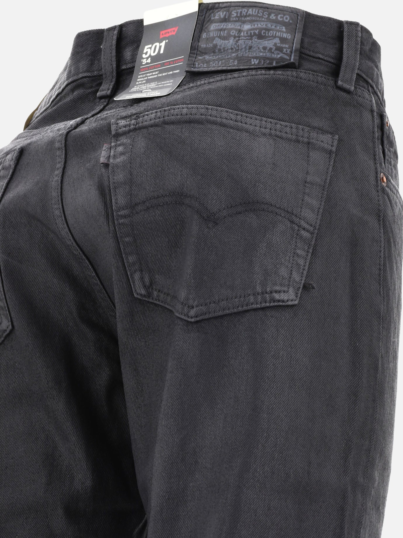Straight-leg jeans 100% cotton  Black - Levi&#39;s Men | PDP | VIETTI Online Store | thumbnail_4