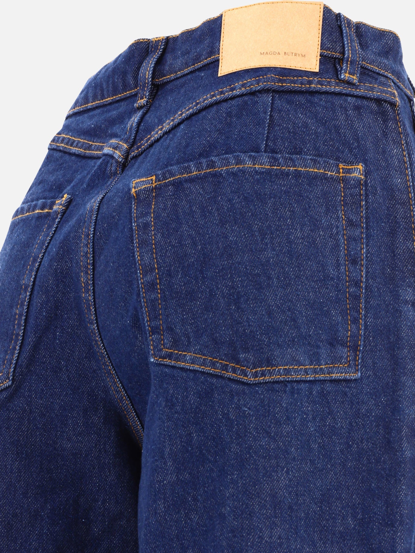 Straight-leg jeans 100% cotton  Blue - Magda Butrym Women | PDP | VIETTI Online Store | thumbnail_4