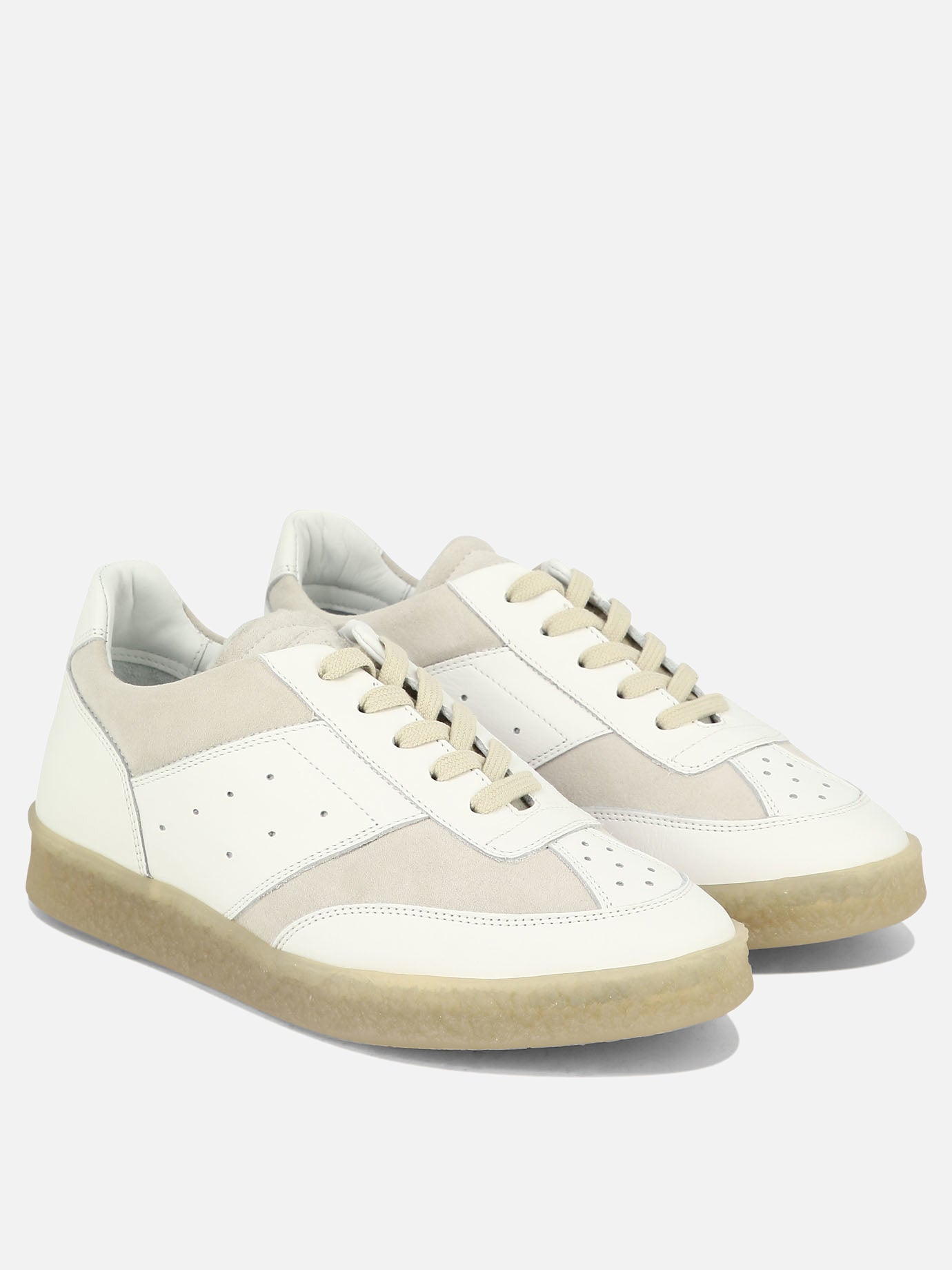Low top sneakers 100% leather - 100% rubber  White - MM6 Maison Margiela Women | PDP | VIETTI Online Store | Zoom-Modal_2
