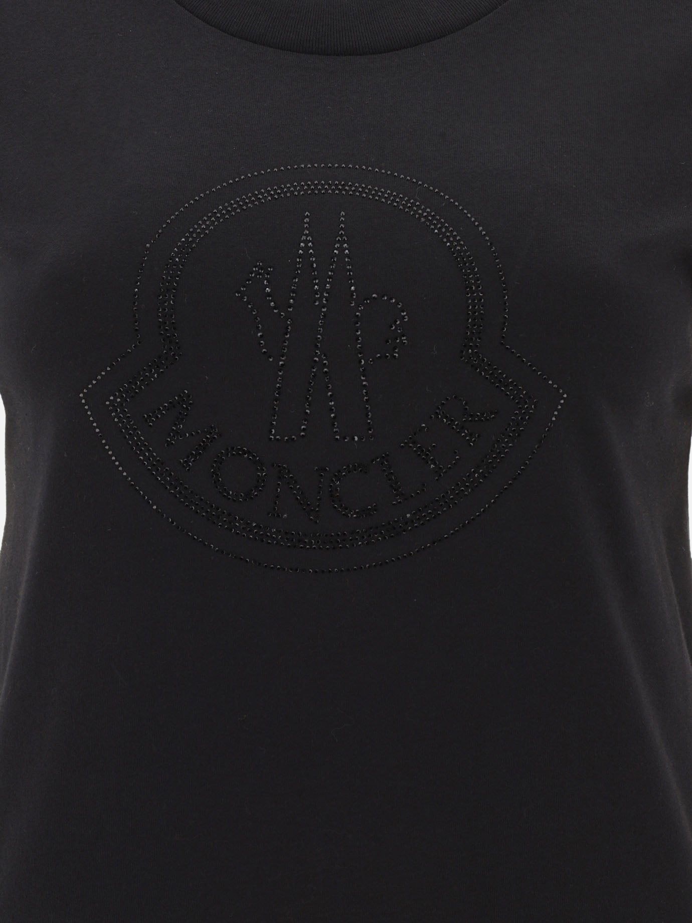 Crewneck t-shirts 100% cotone  Black - Moncler Women | PDP | VIETTI Online Store | thumbnail_3