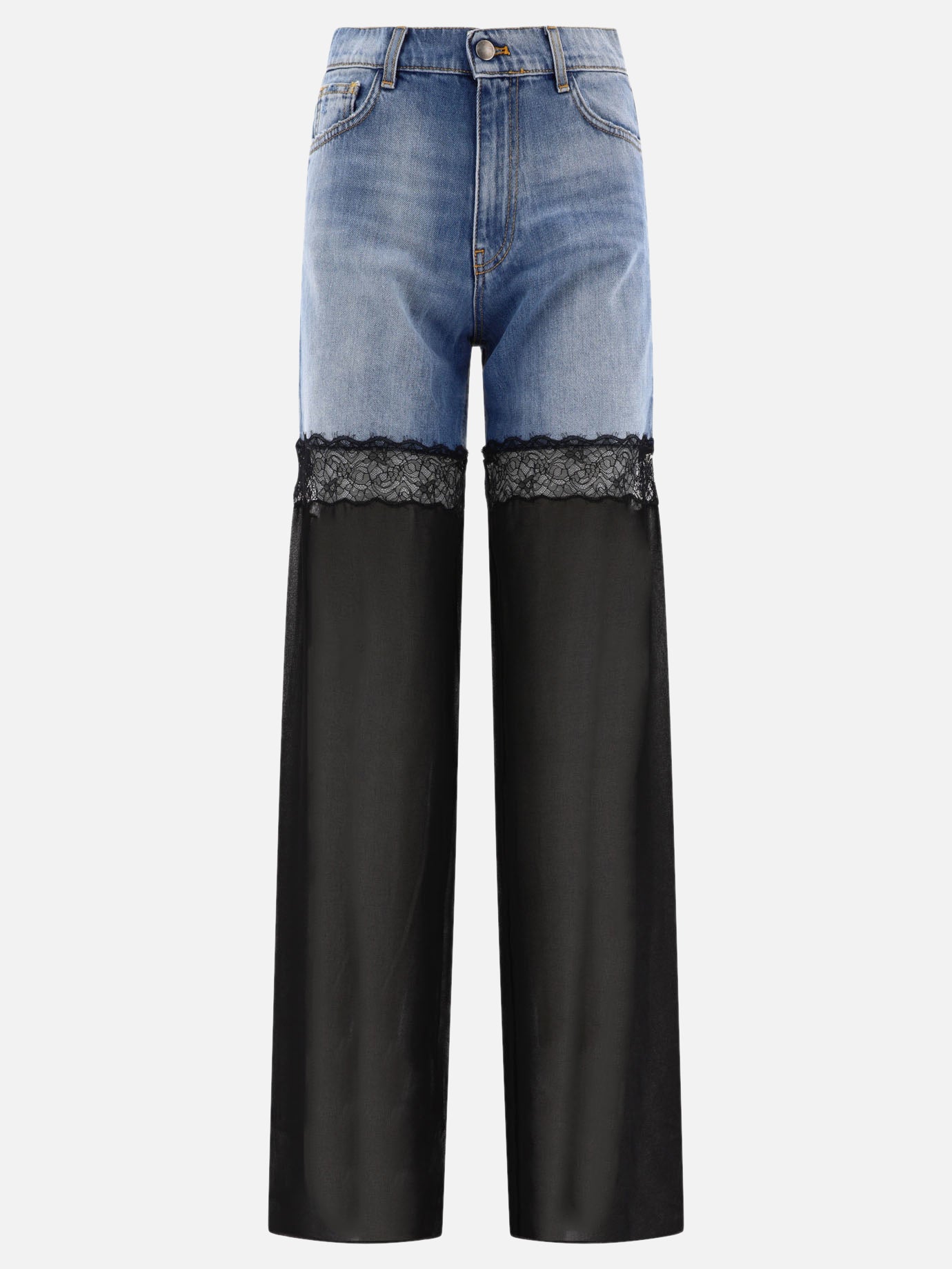 Straight-leg jeans 100% cotton  Black - Nensi Dojaka Women | PDP | VIETTI Online Store | thumbnail