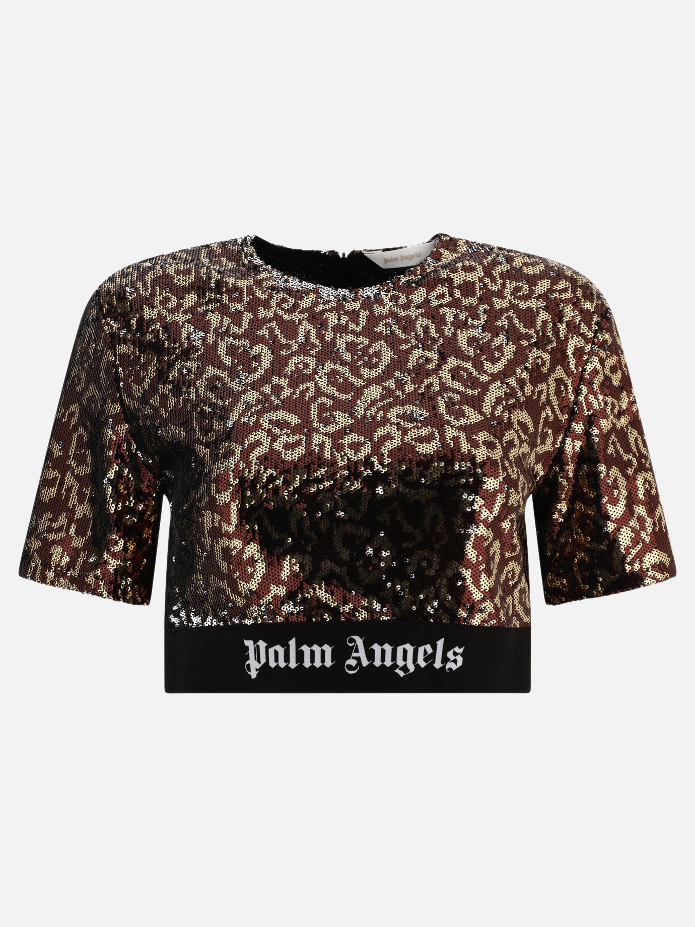 Crewneck t-shirts 100% polyester  Brown - Palm Angels Women | PDP | VIETTI Online Store | thumbnail