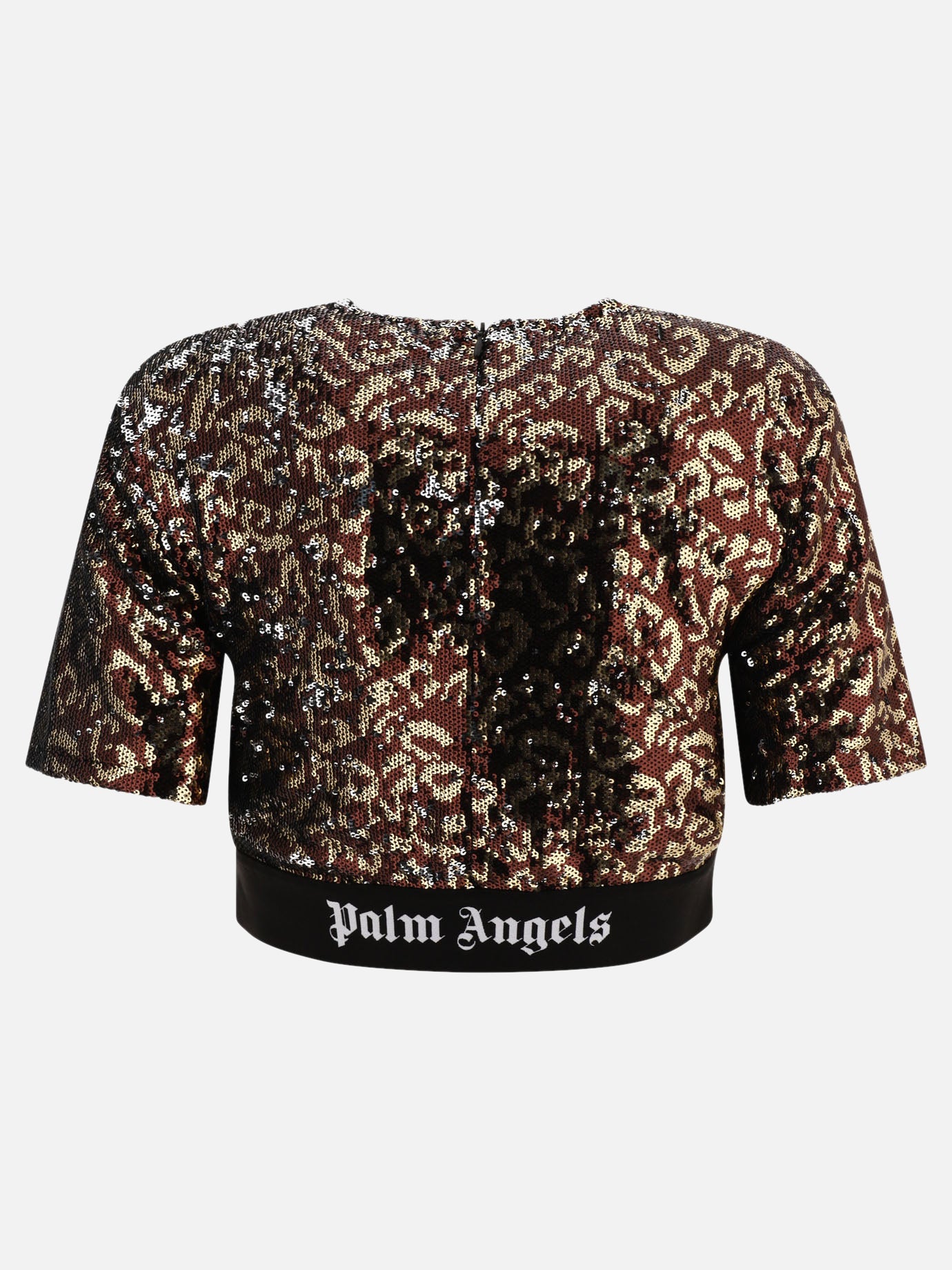Crewneck t-shirts 100% polyester  Brown - Palm Angels Women | PDP | VIETTI Online Store | Zoom-Modal_2
