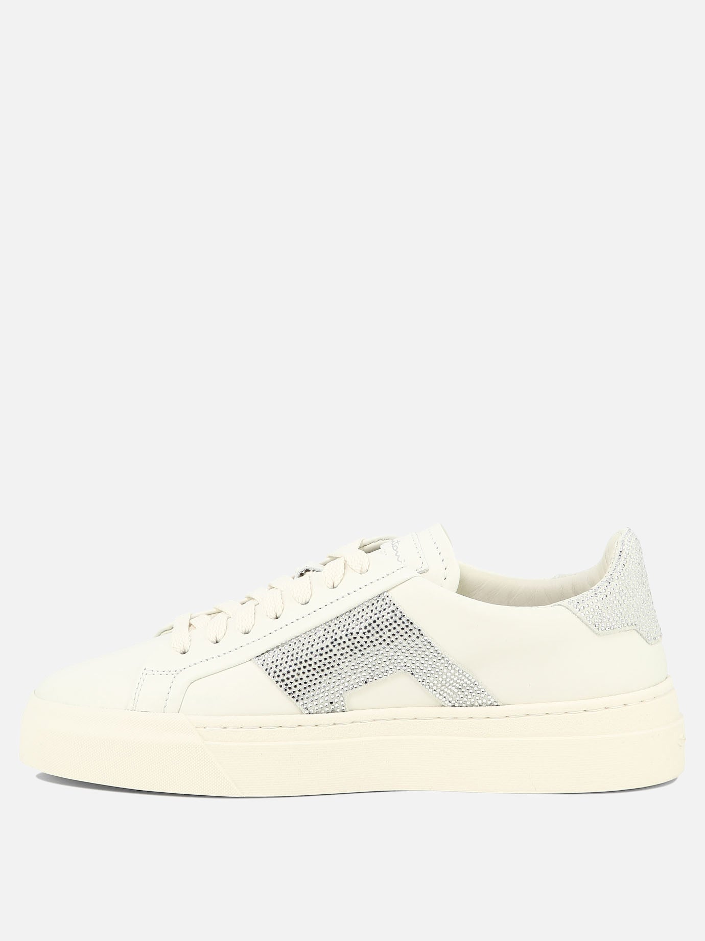 Low top sneakers 100% leather - 100% rubber  White - Santoni Women | PDP | VIETTI Online Store | thumbnail_3
