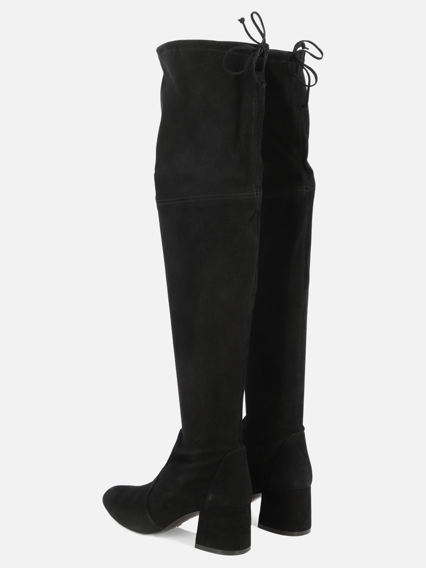 Over the knee 100% suede - 100% leather  Black - Stuart Weitzman Women | PDP | VIETTI Online Store | thumbnail_4