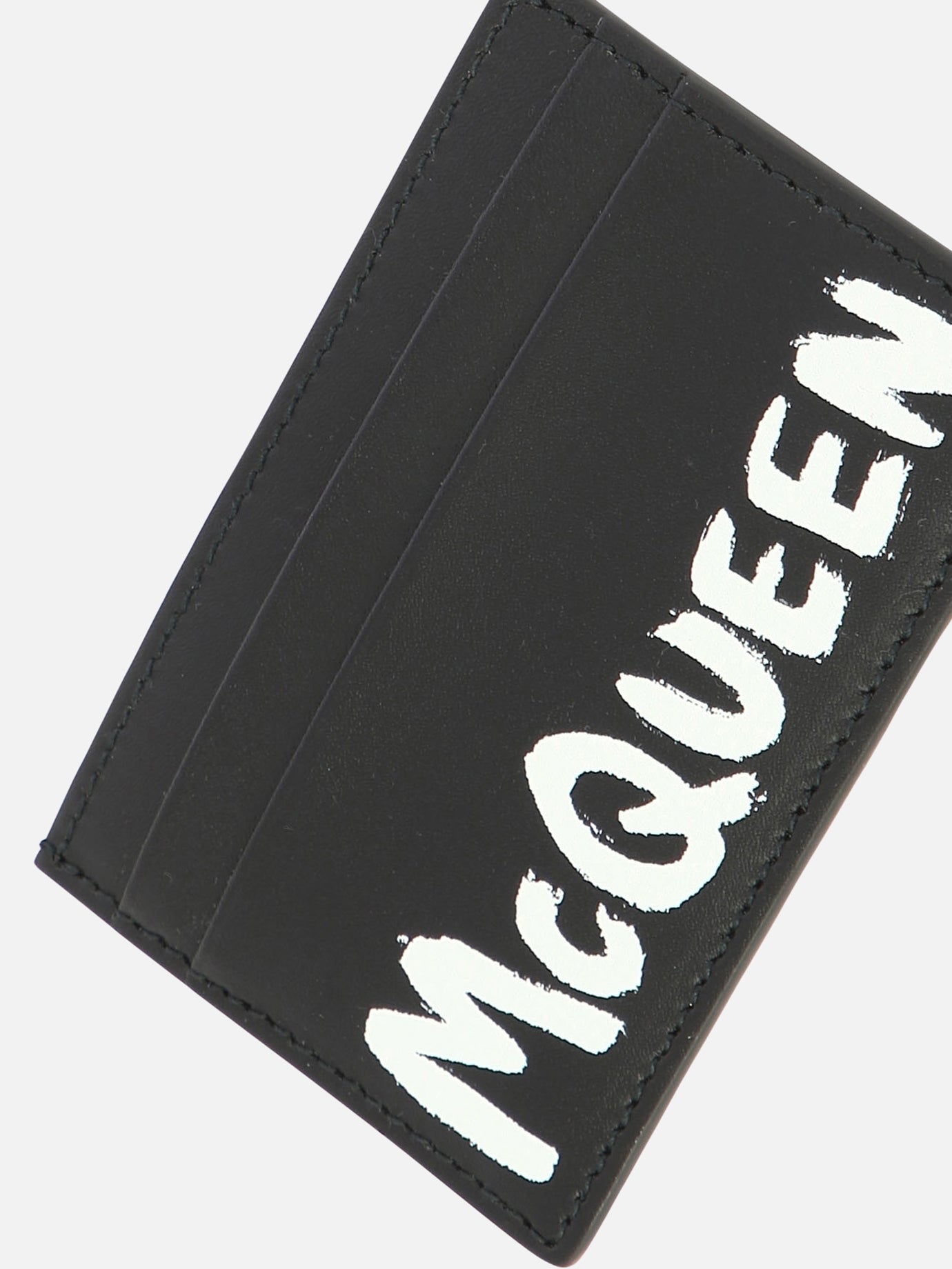 Alexander McQueen "McQueen Graffiti" card holder Black