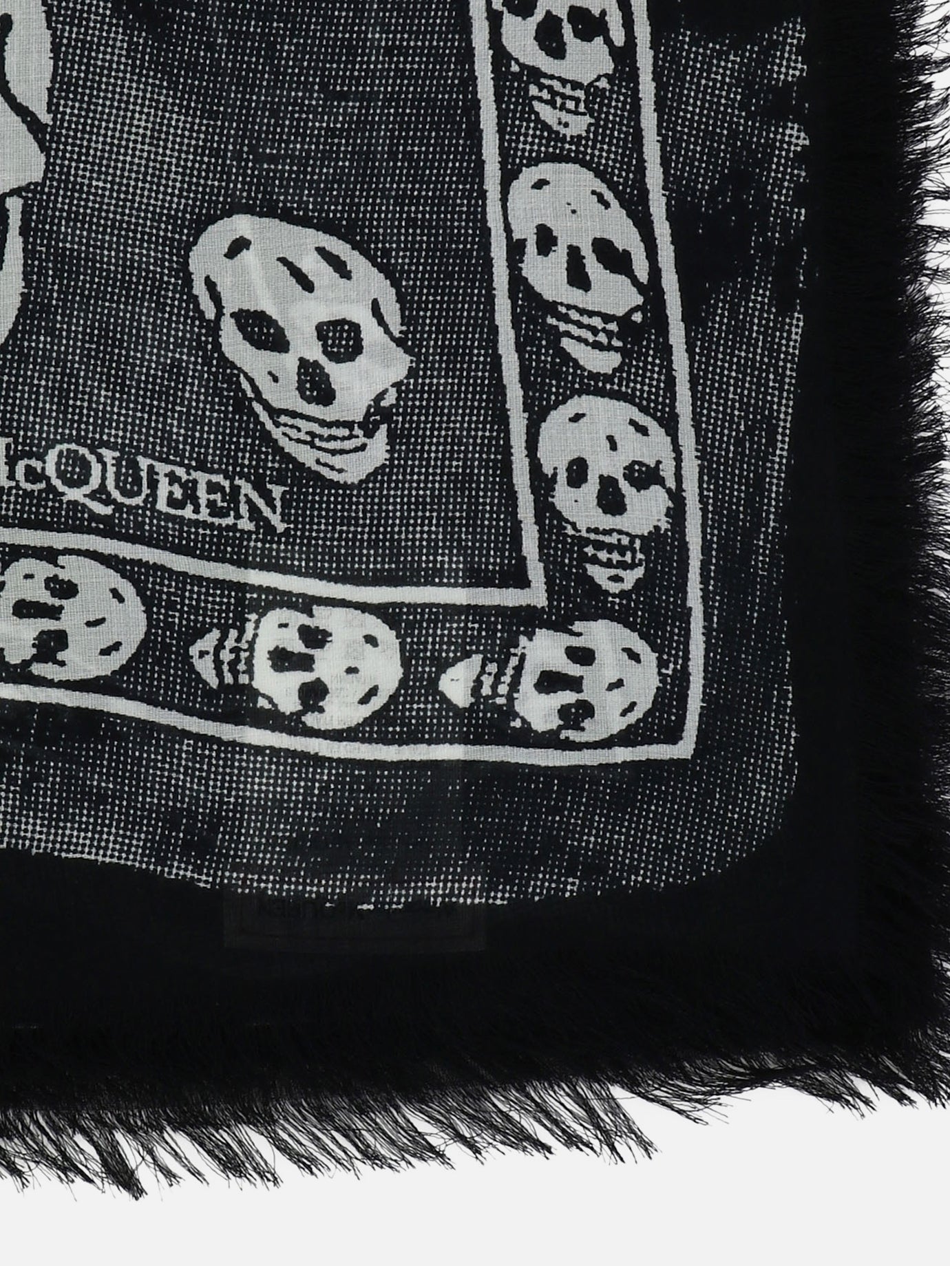 Alexander McQueen "Skull Trompe l'oeil" scarf Black