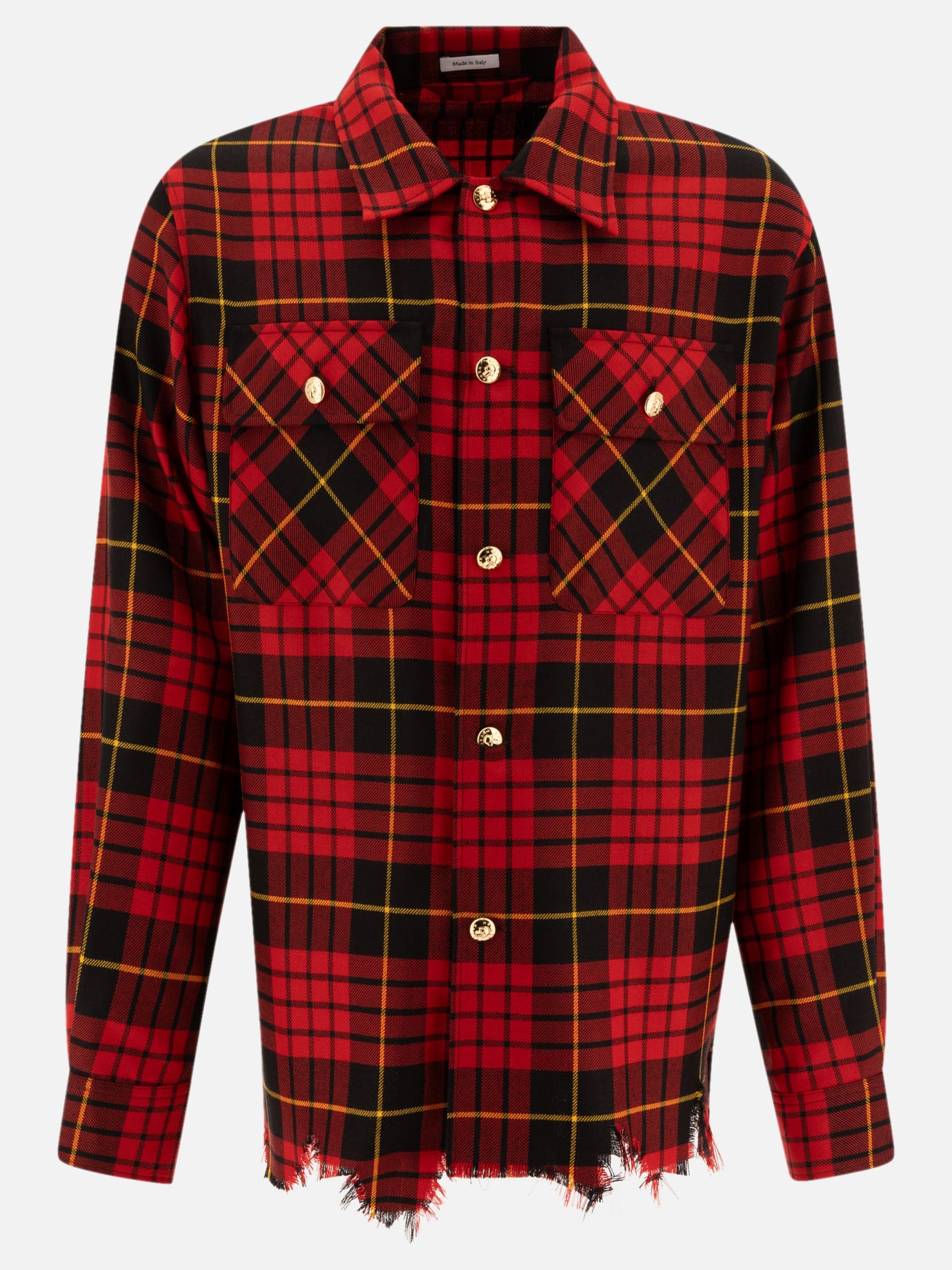 Overshirt tartan ad effetto consumato