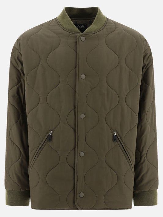 A.P.C. "Florent" quilted jacket Green