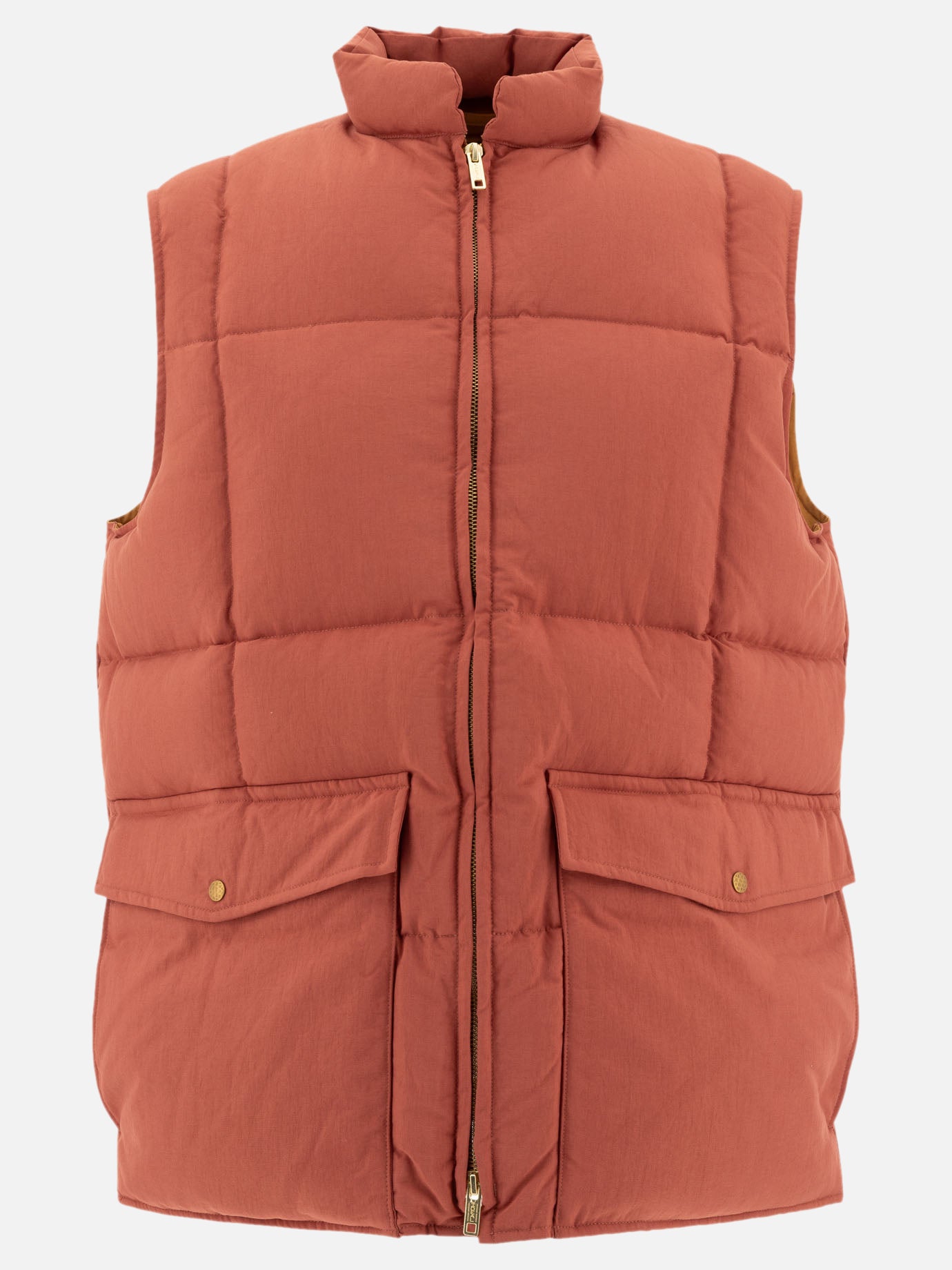 Beams Plus Oxford nylon sleeveless down jacket 18547552_L Red thumbnail_1
