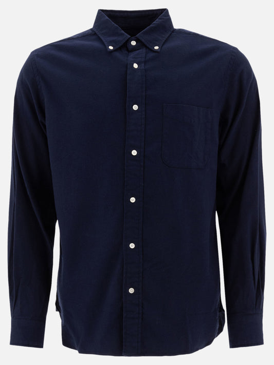 Beams Plus Camicia "BD Flannel Solid" 11588329_S Blue 1