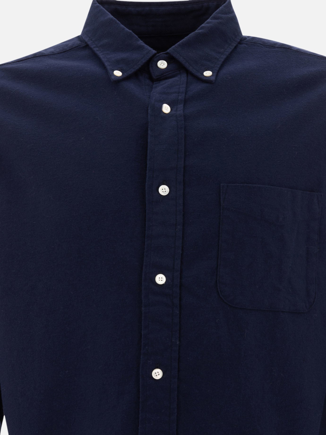 Beams Plus Camicia &quot;BD Flannel Solid&quot; 11588329_S Blue thumbnail_3