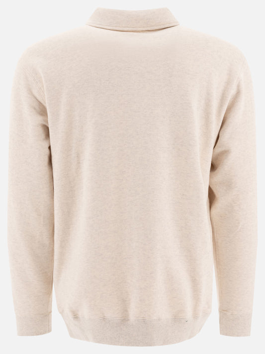 Beams Plus Felpa con mezza zip 19025887_S Grey 2