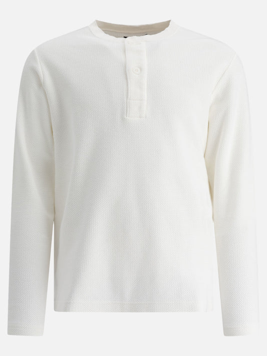 Beams Plus T-shirt con colletto serafino 11810475_S White 1