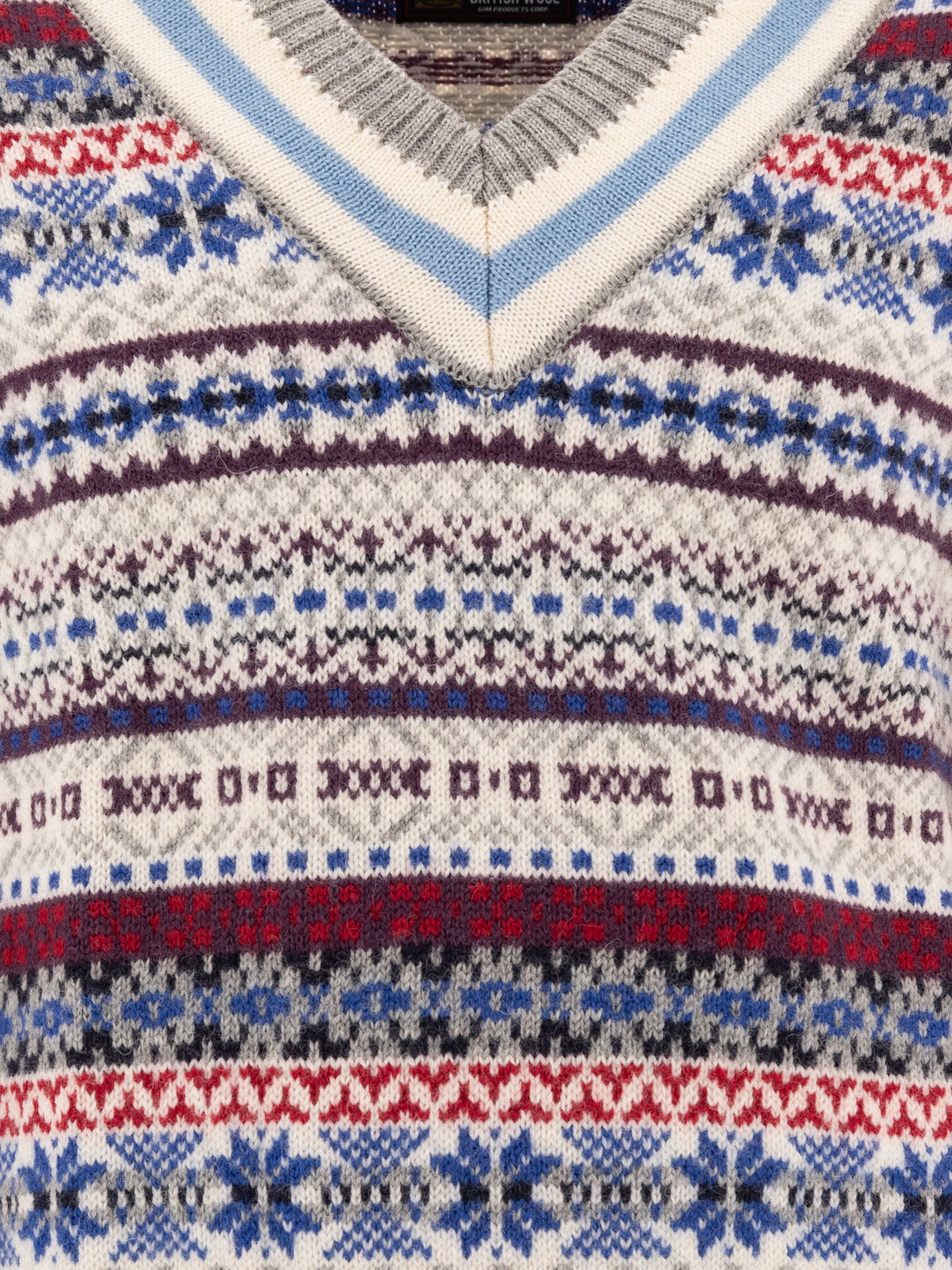 Beams Plus &quot;Fair Isle&quot; Sweater 14183861_S Grey thumbnail_3
