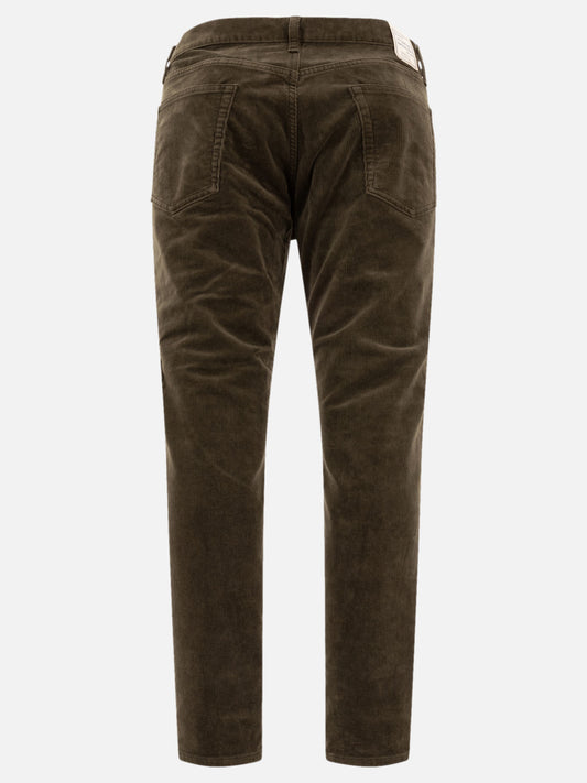 Beams Plus Pantaloni in velluto a coste 13901608_S Green 2