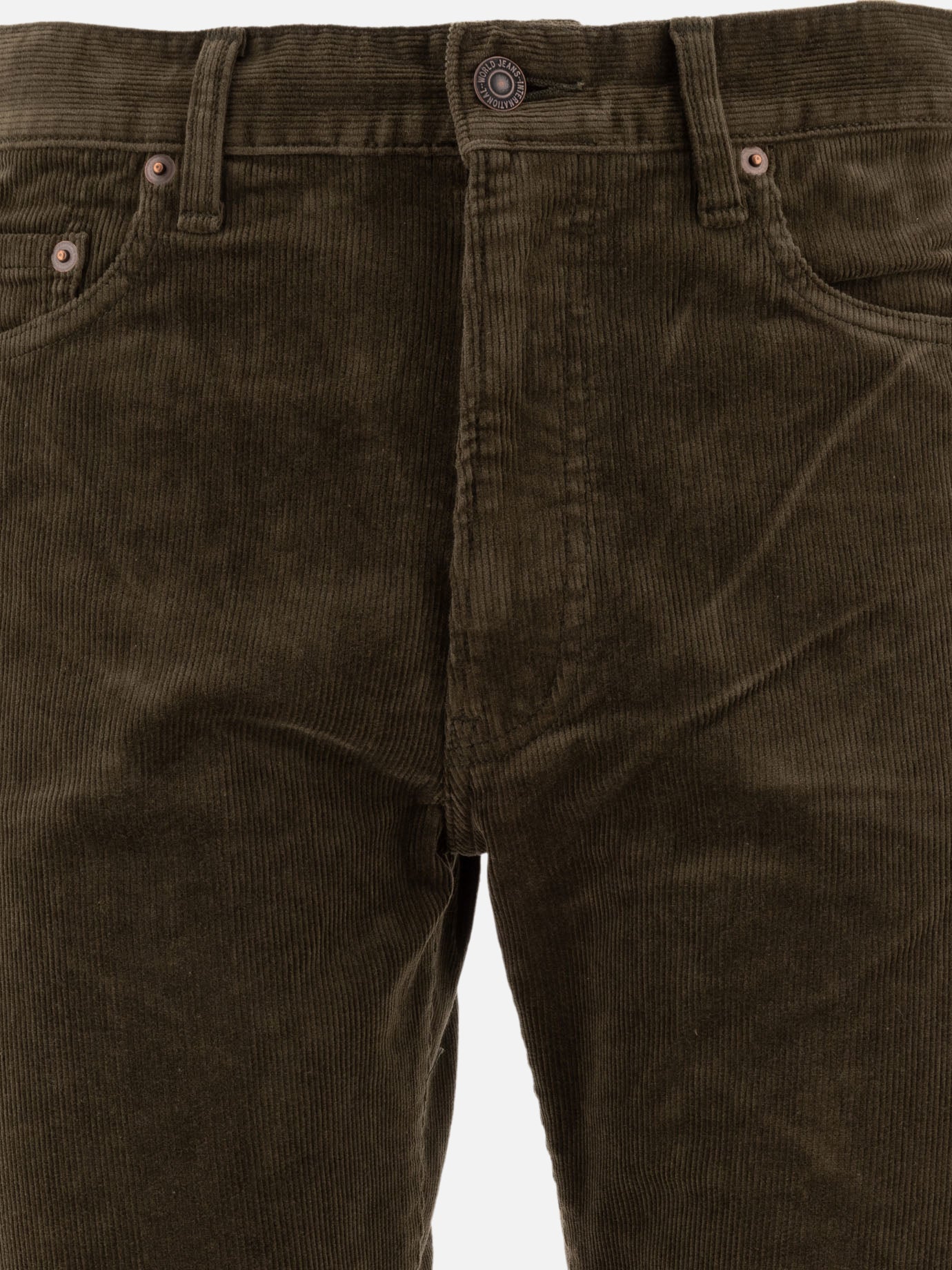 Beams Plus Pantaloni in velluto a coste 13901608_S Green thumbnail_3