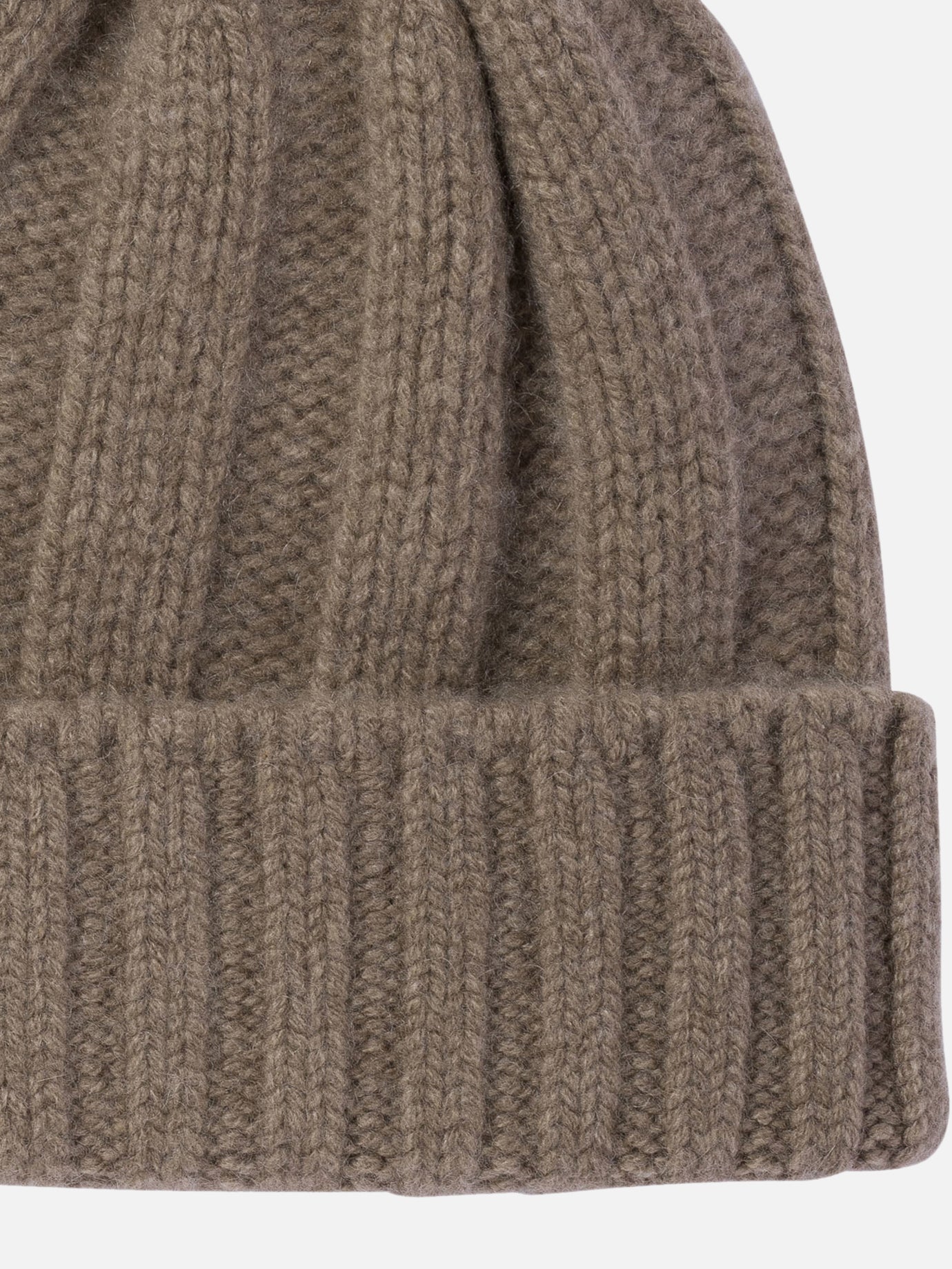 Beams Plus Ribbed cashmere beanie 11602672_UNI Brown thumbnail_3