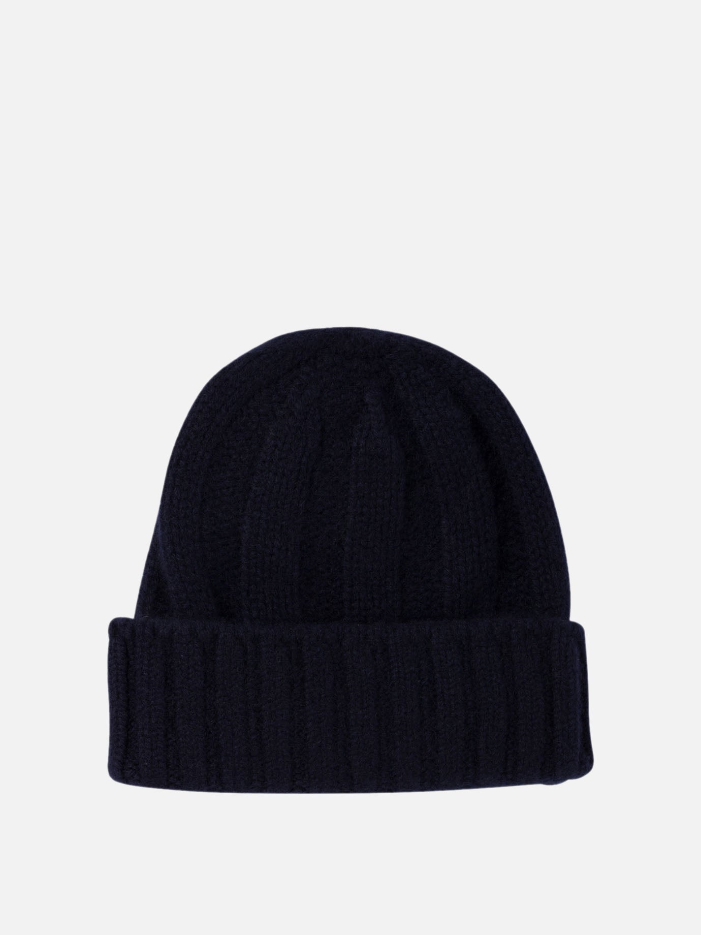 Beams Plus Ribbed cashmere beanie Blue