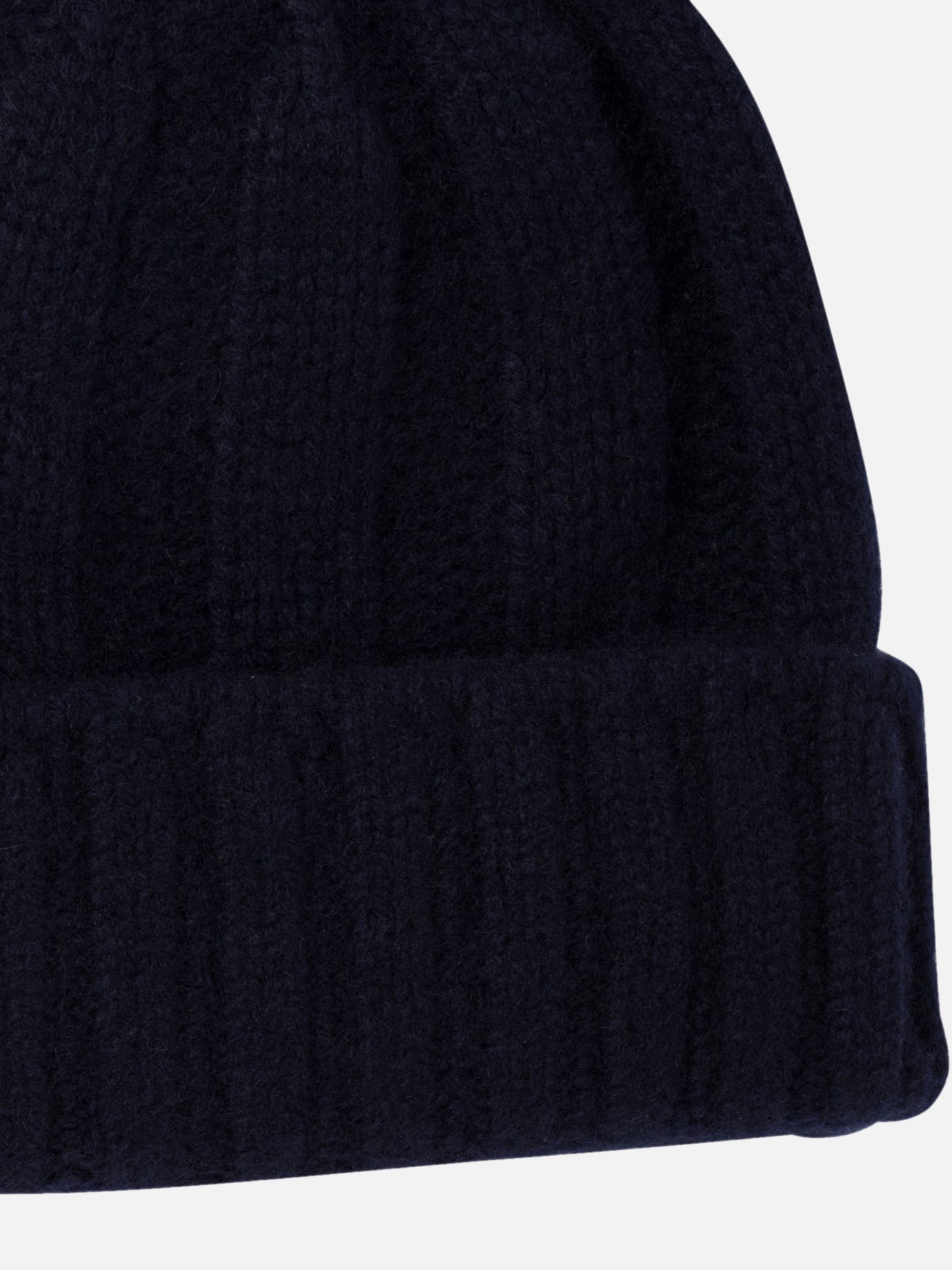 Beams Plus Ribbed cashmere beanie Blue