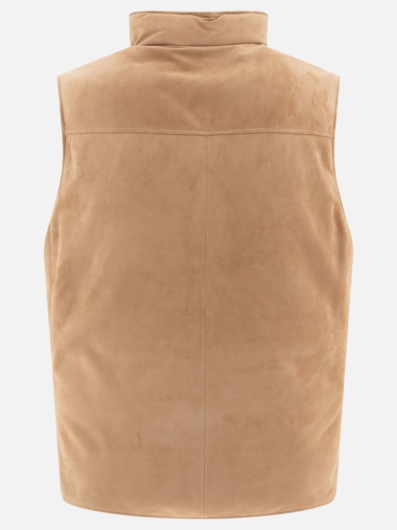 Brunello Cucinelli Suede down vest Beige